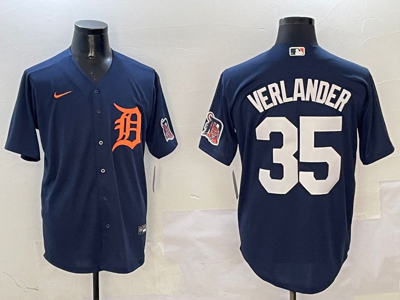 Men Detroit Tigers #35 Verlander Drak Blue Game 2025 Nike MLB Jersey style 3111->detroit tigers->MLB Jersey